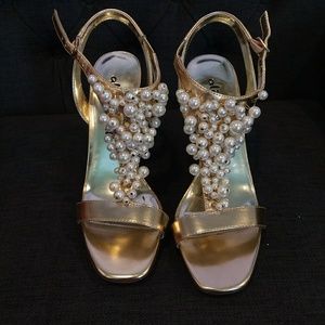 Alisha Hill gold heels